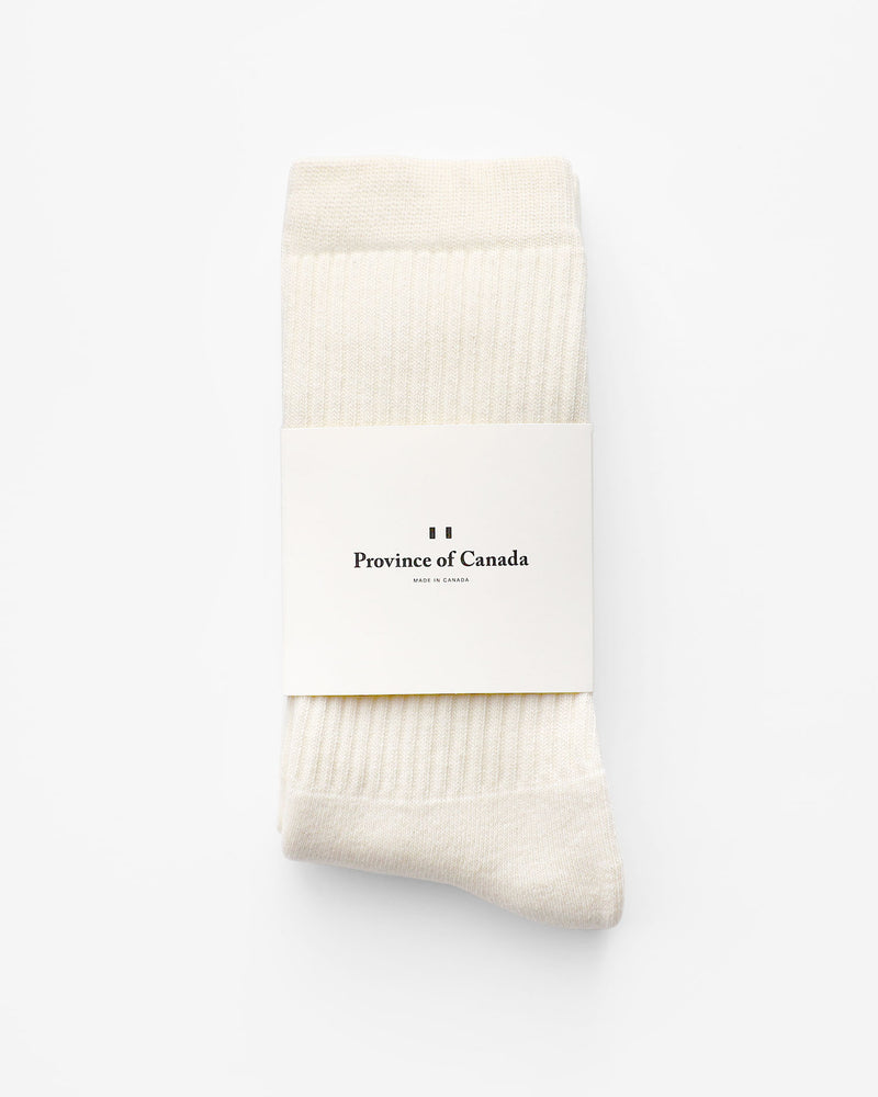 Everyday Cotton Sock Natural - Made in Canada - Province of Canada