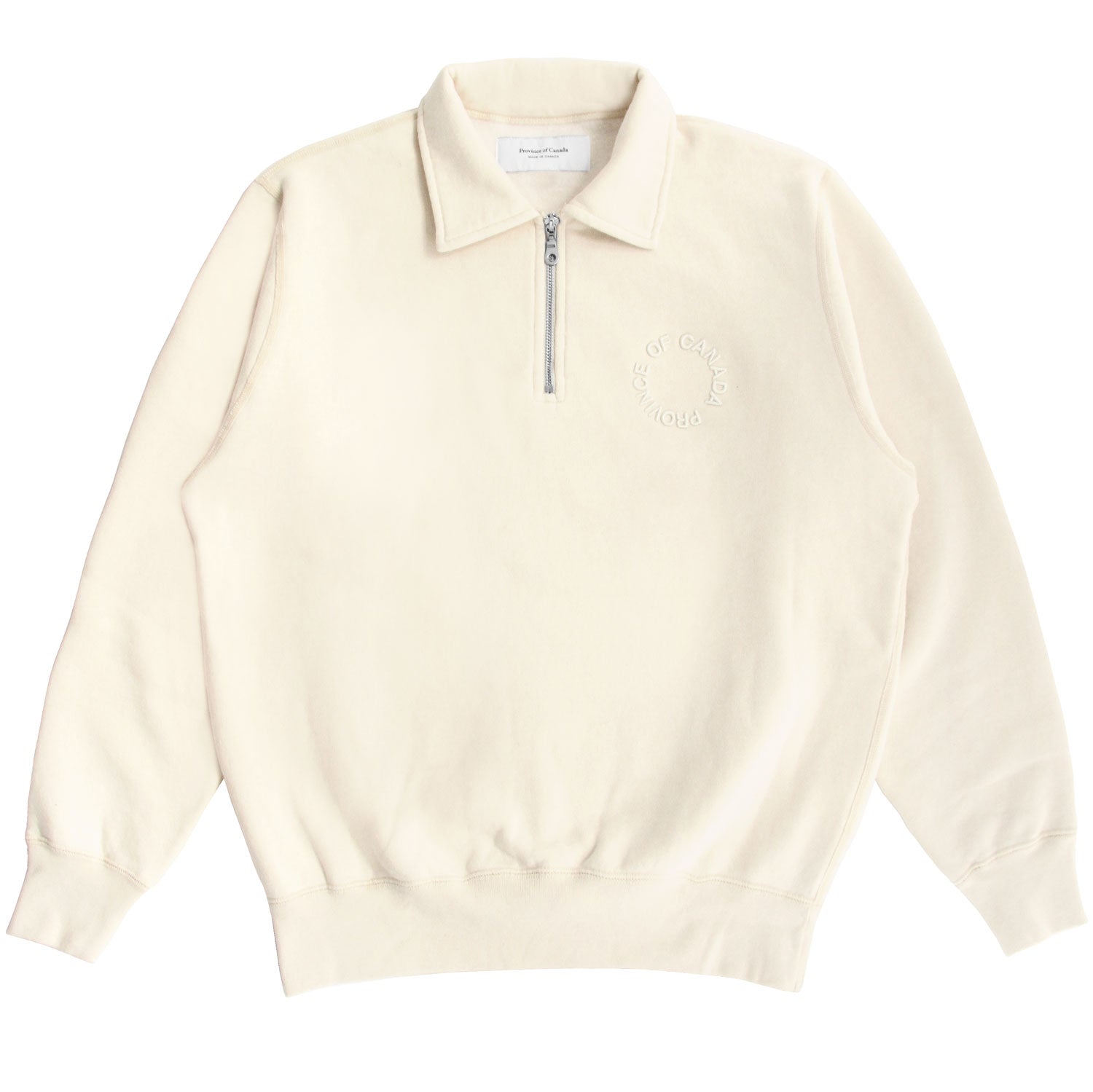 Cream half zip sweatshirt sale