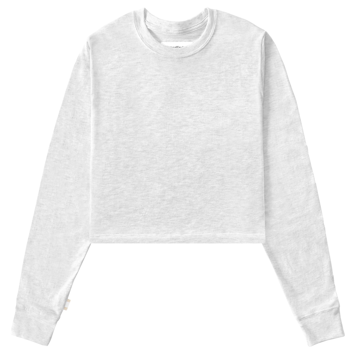 Made in Canada 100% Organic Cotton Monday Long Sleeve Crop Top Cloud - Province of Canada