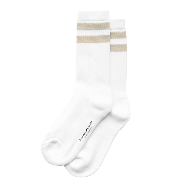 Made in Canada Deux Stripe Crew Sock Camel - Province of Canada