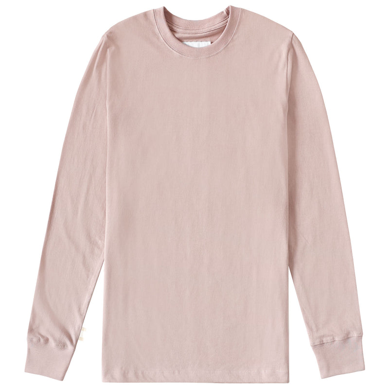 Made in Canada 100% Organic Cotton Monday Long Sleeve Tee Dusk Dirty Pink Champagne Unisex - Province of Canada