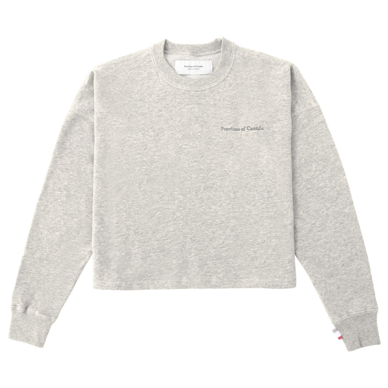 Made in Canada French Terry Crop Sweatshirt Eggshell - Province of Canada