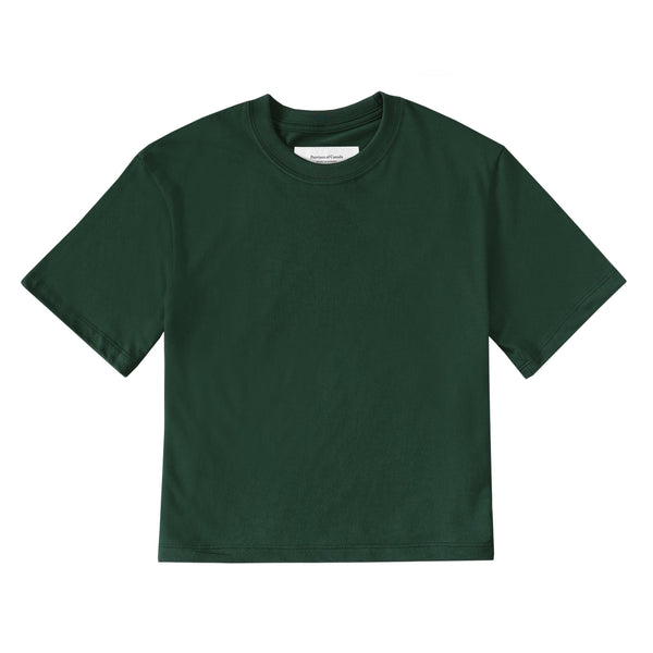 Made in Canada 100% Organic Cotton Monday Crop Top Forest Green - Province of Canada