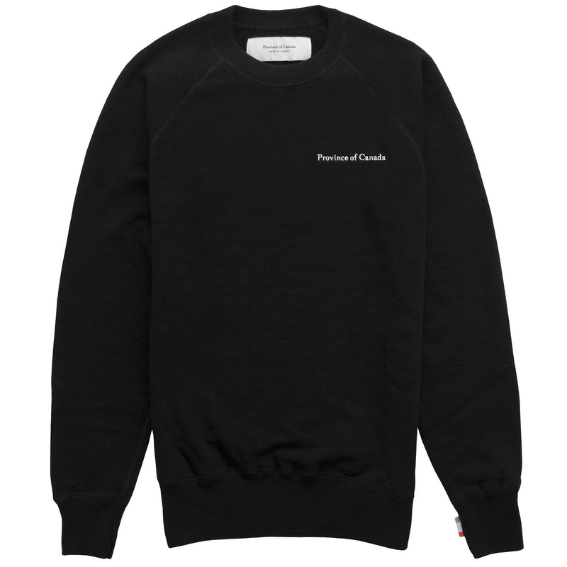 French Terry Sweatshirt Black - Made in Canada - Unisex – Province of ...