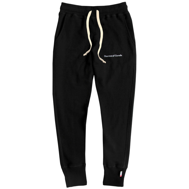 Skinny French Terry Sweatpant Black - Unisex - Made in Canada