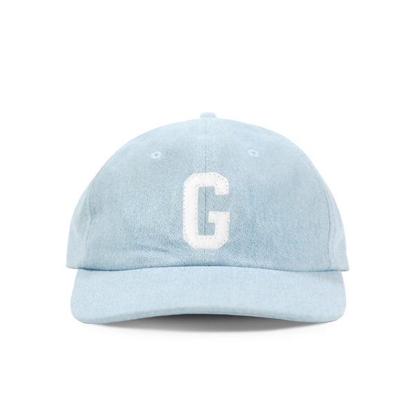 Made in Canada 100% Cotton Letter G Baseball Hat Light Blue Denim - Province of Canada