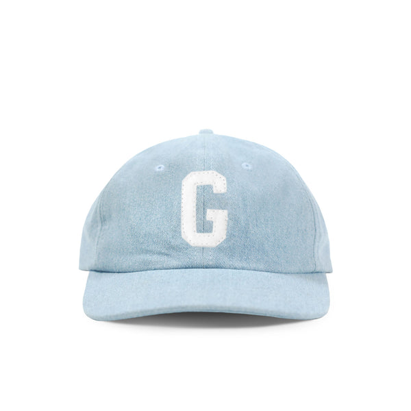 Made in Canada 100% Cotton Kids Letter G Baseball Hat Light Blue Denim - Province of Canada