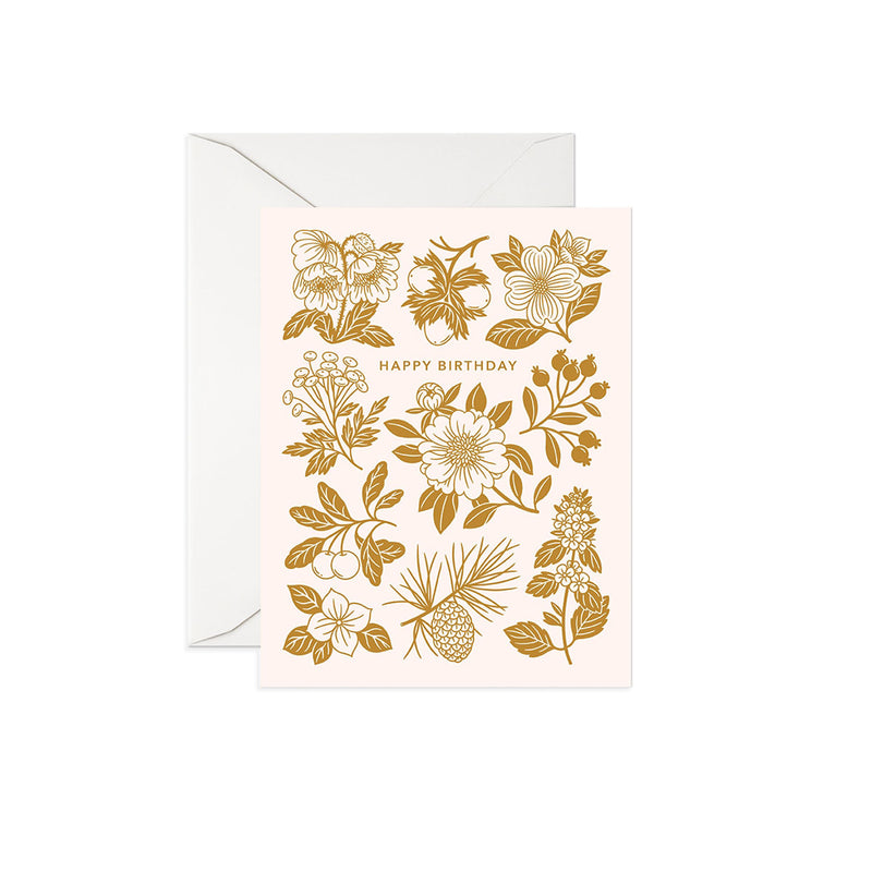 Golden Woods Happy Birthday Greeting Card - Made in Canada - Province of Canada