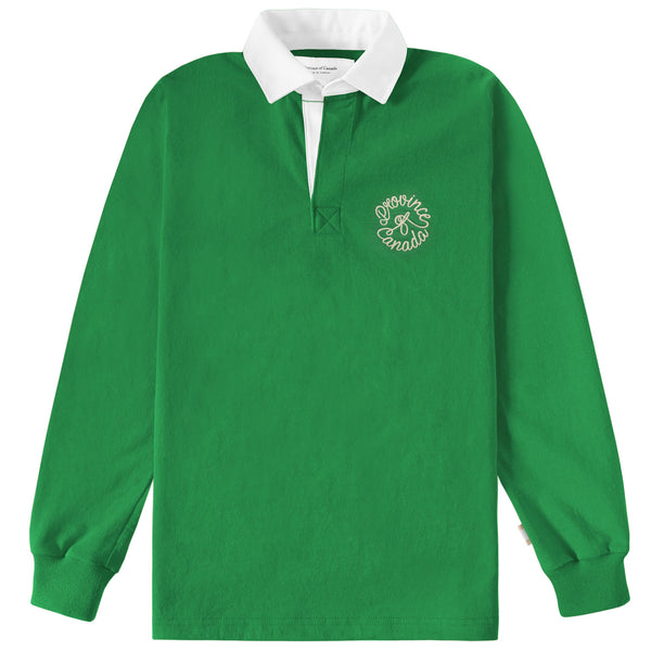 Made in Canada 100% Cotton Green Crest Rugby Shirt Unisex - Province of Canada