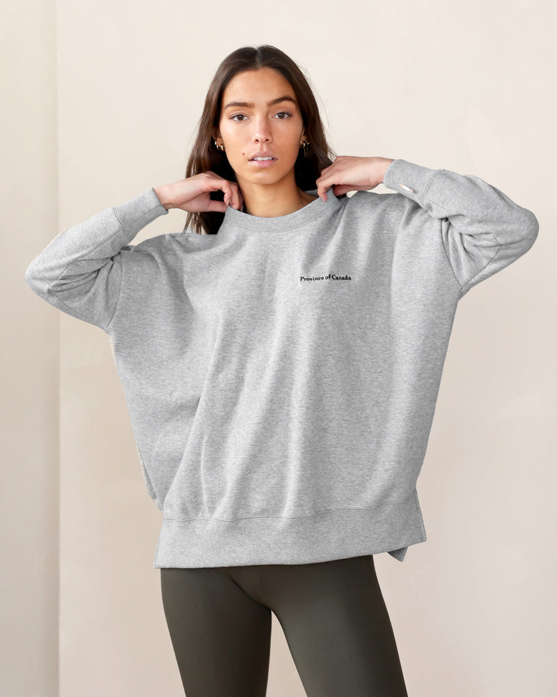 French Terry Long Sweatshirt Heather Grey – Province of Canada