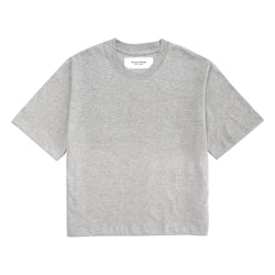 Monday Crop Top Tee Heather Grey - Made in Canada - Province of Canada