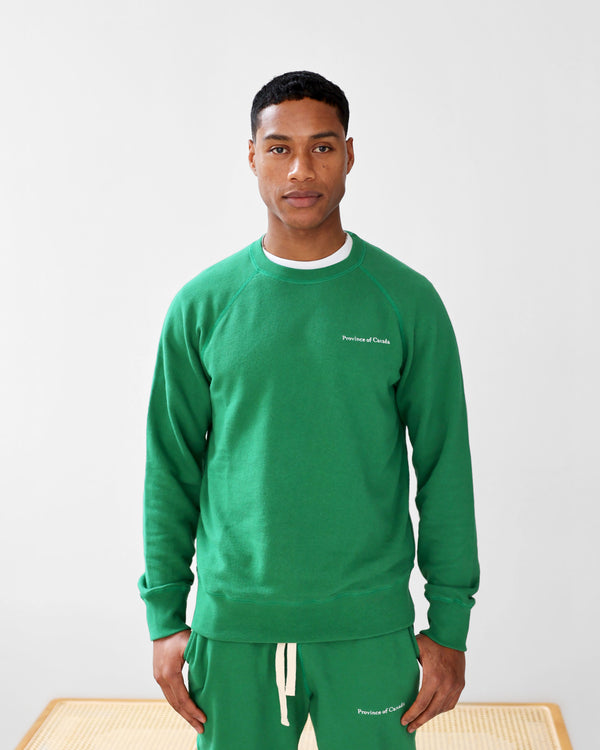 Made in Canada 100% Cotton French Terry Sweatshirt Golf Green Unisex - Province of Canada