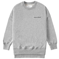Made in Canada 100% Cotton French Terry Long Sweatshirt Tunic Heather Grey - Province of Canada