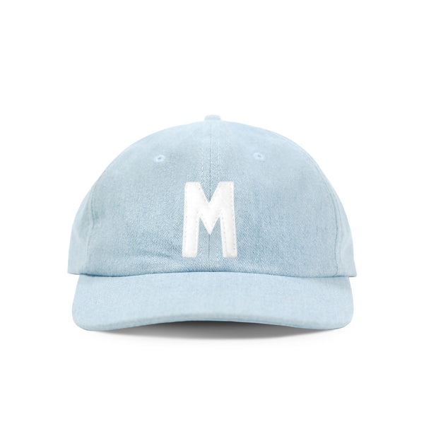 Made in Canada 100% Cotton Letter M Baseball Hat Light Blue Denim - Province of Canada