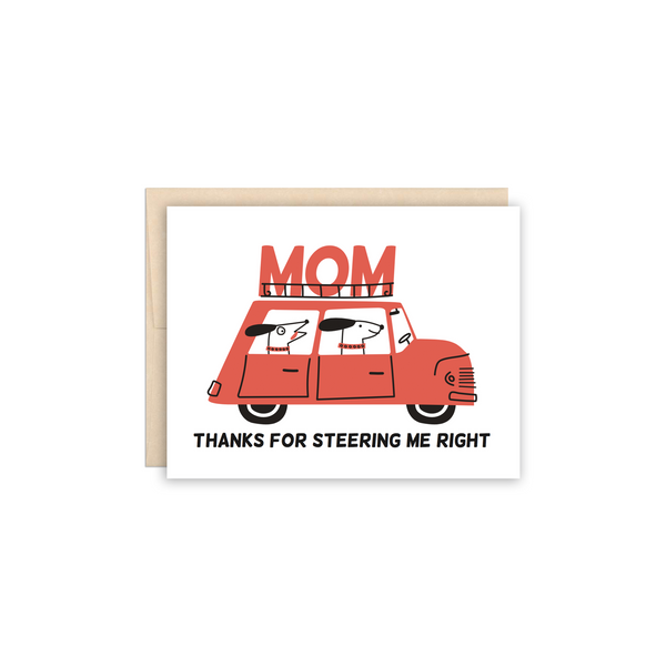 Dog Driver Mother's Day Greeting Card - Made in Canada - Province of Canada