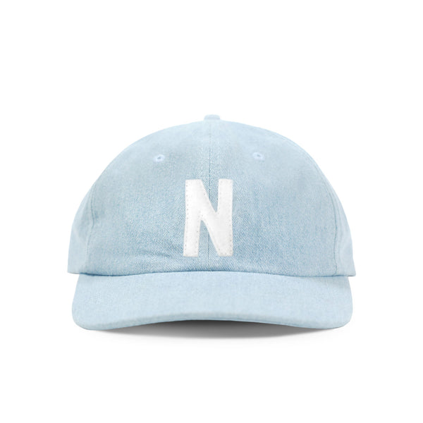 Made in Canada 100% Cotton Letter N Baseball Hat Light Blue  Denim - Province of Canada