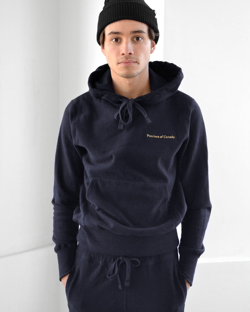 Made in Canada Cross Grain Hoodie Navy - Unisex - Province of Canada