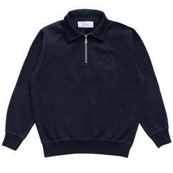 Made in Canada Half Zip Fleece Sweatshirt Navy - Unisex - Province of Canada