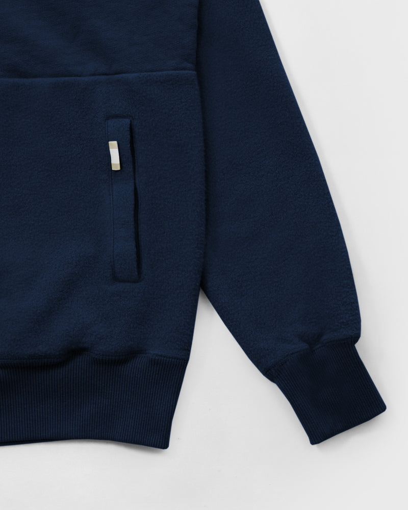 Made in Canada 100% Cotton Reverse Fleece Pullover Navy - Unisex - Province of Canada