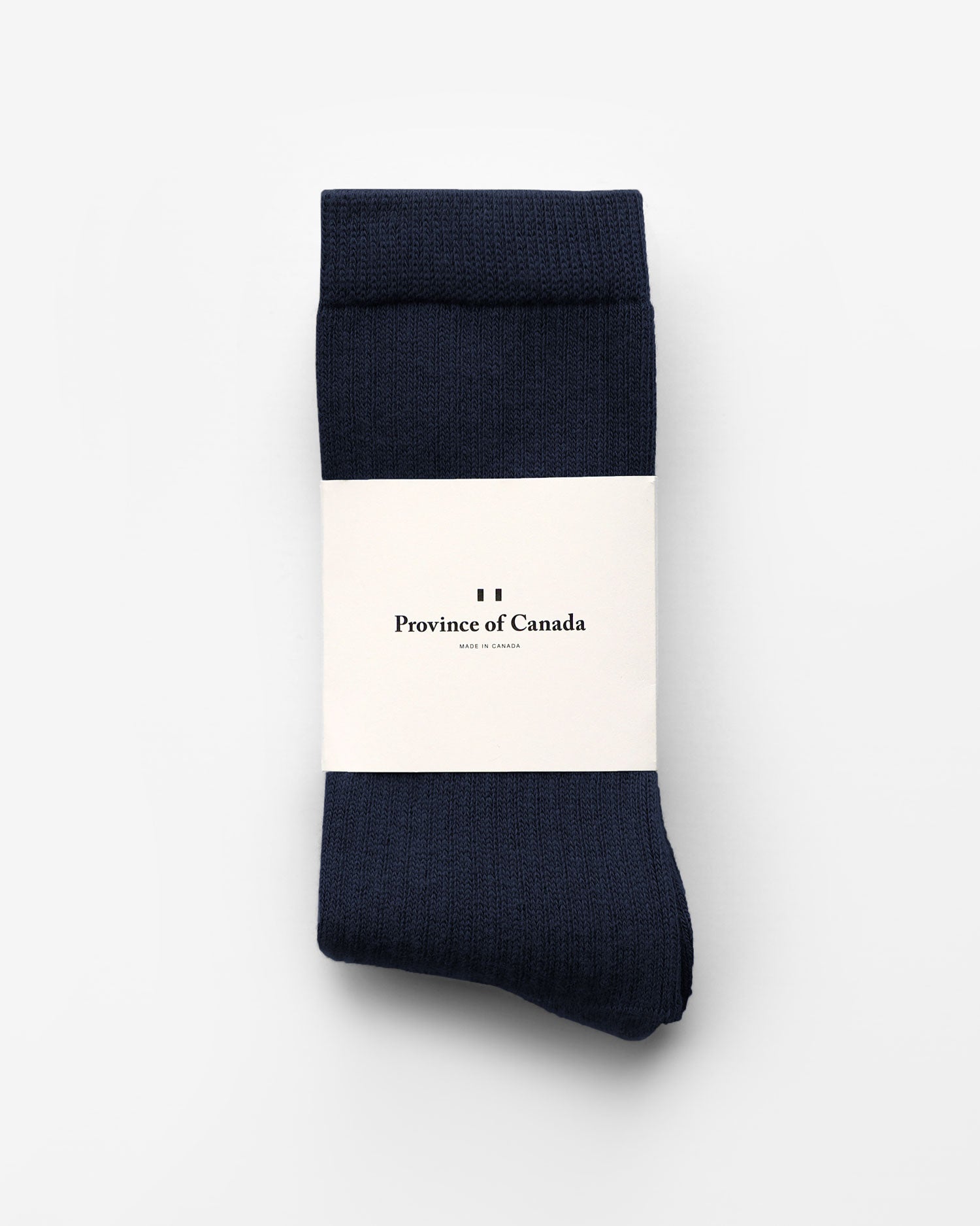 Made in Canada Cotton Crew Everyday Sock Navy - Province of Canada