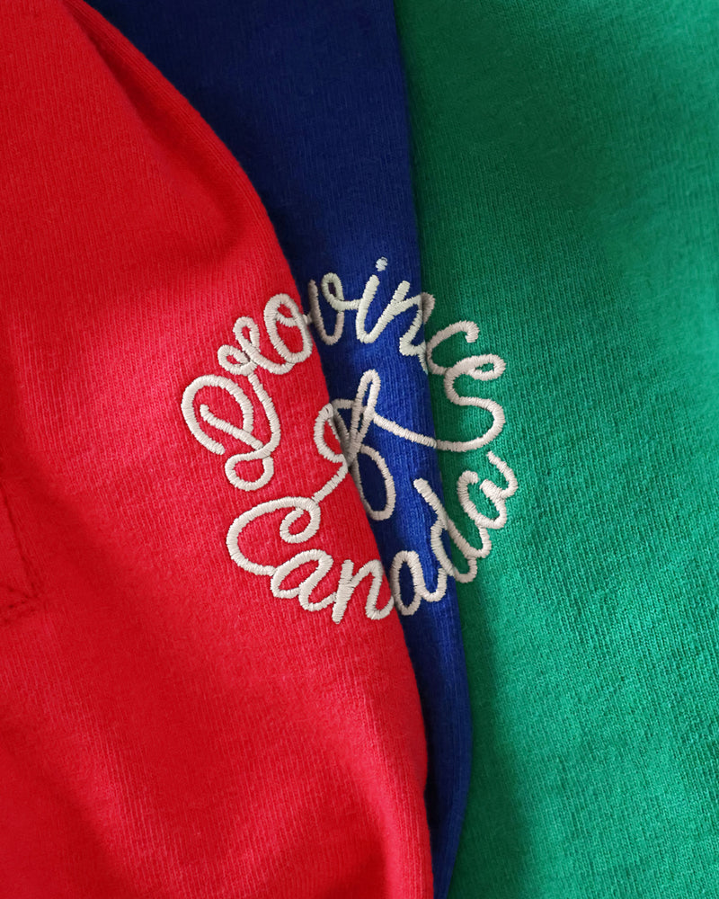 Made in Canada 100% Cotton Green Crest Rugby Shirt Unisex - Province of Canada