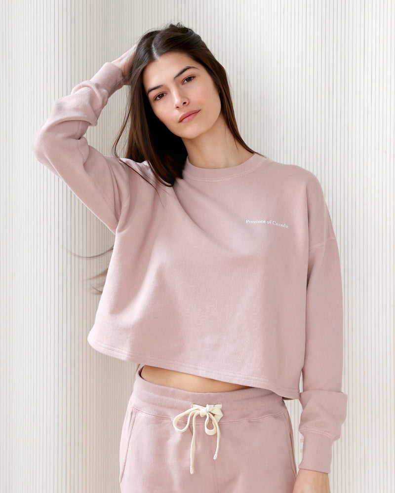 French Terry Crop Sweatshirt Dusk – Province of Canada