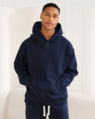 Flag Fleece Hoodie Navy - Unisex