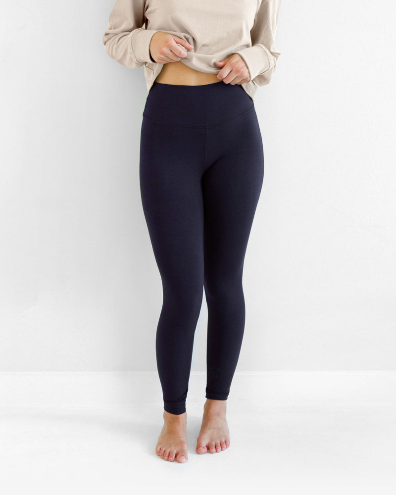 Made in Canada Organic Cotton Everyday Leggings Navy - Province of Canada