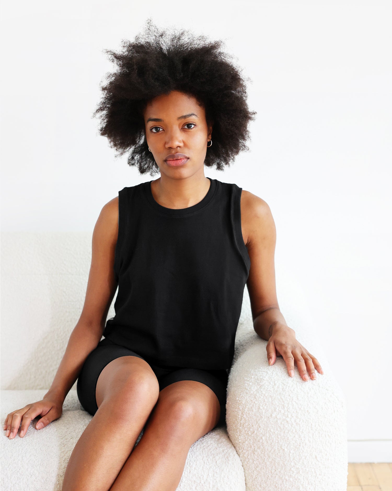 Made in Canada Organic Cotton Tuesday Tank Crop Top Black - Province of Canada