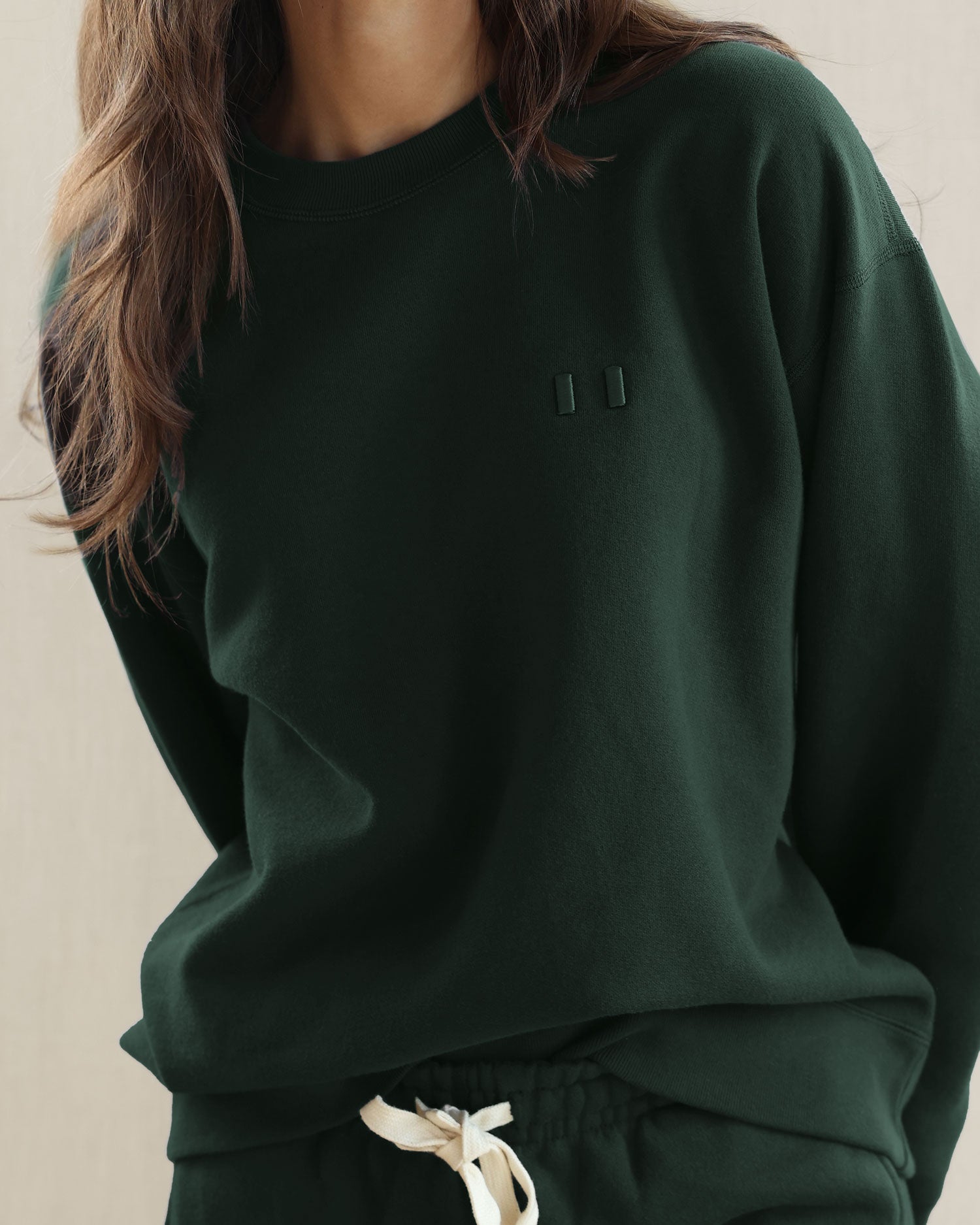 Flag Fleece Sweatshirt Forest - Unisex