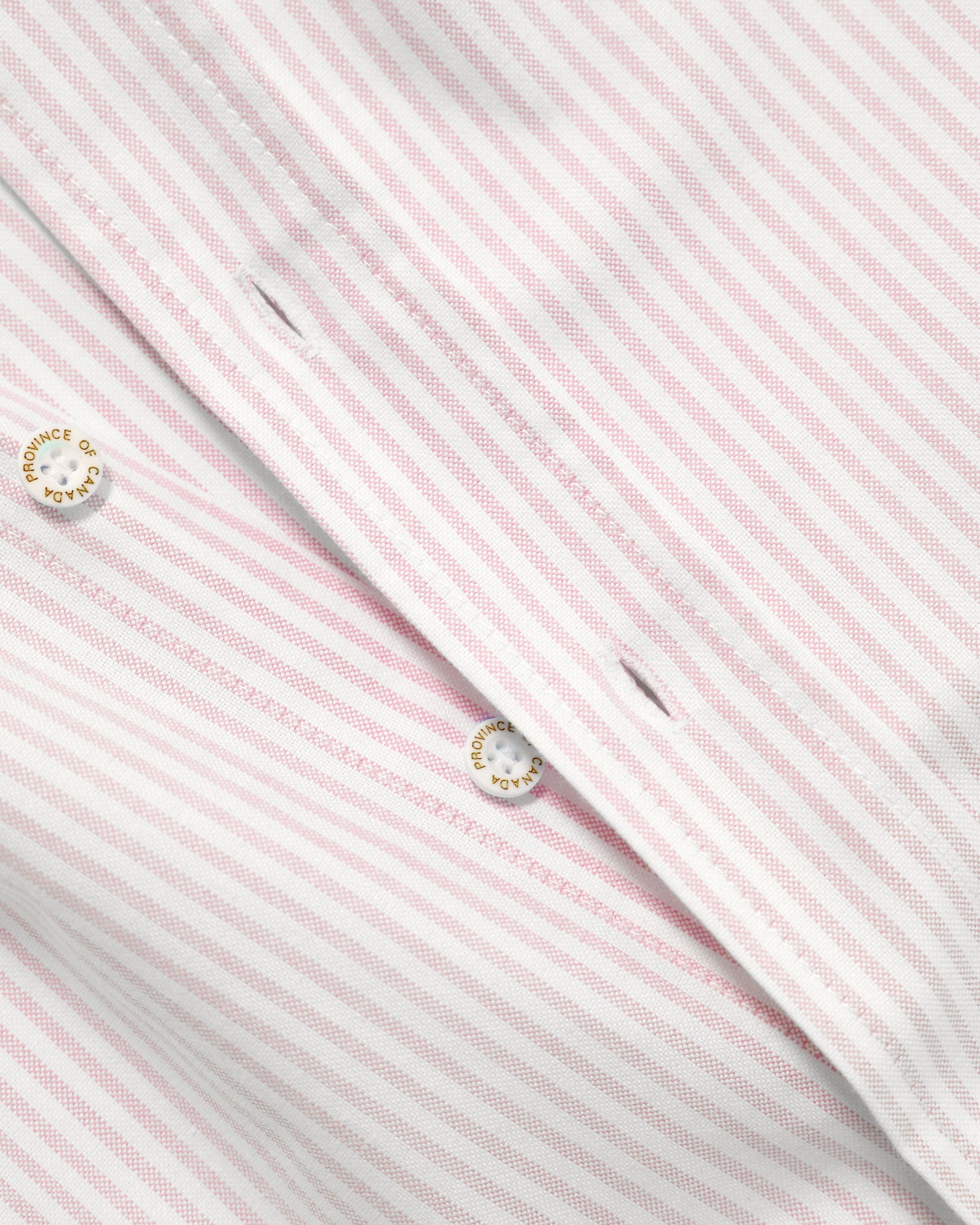 Made in Canada 100% Cotton Button Up Oxford Stripe Dress Pink - Province of Canada