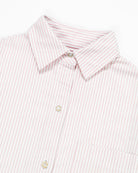 Made in Canada 100% Cotton Button Up Oxford Stripe Dress Pink - Province of Canada