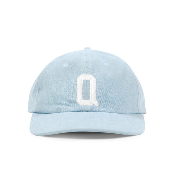 Made in Canada 100% Cotton Letter Q Baseball Hat Light Blue Denim - Province of Canada