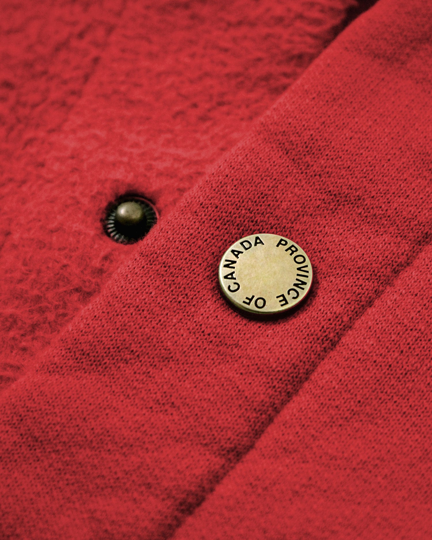 Made in Canada 100% Cotton Reverse Polar Fleece Pullover Red Unisex - Province of Canada