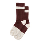 Made in Canada GRS Certified Recycled Cotton Sock Cream Maroon Red - Province of Canada