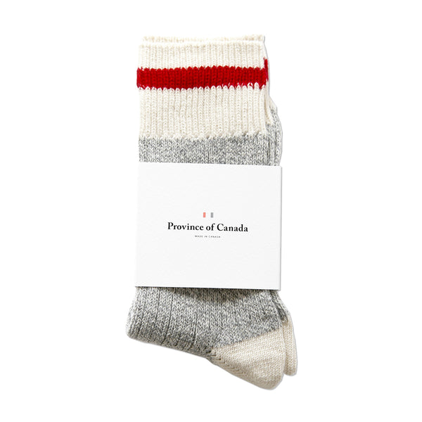 Province of Canada - Made in Canada - Classic Red Stripe Cotton Sock