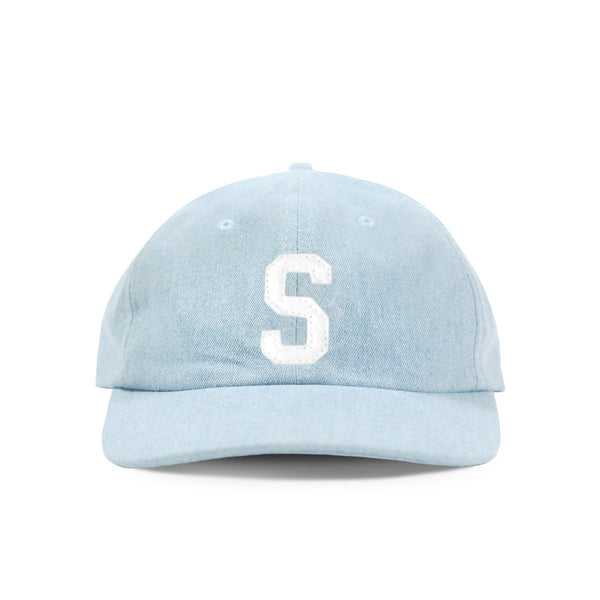 Made in Canada 100% Cotton Letter S Baseball Hat Light Blue Denim - Province of Canada
