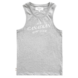 Surf Club Tank Top Heather Grey Unisex - Made in Canada - Province of Canada