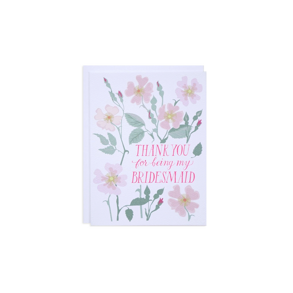 Thank You Bridesmaid Greeting Card - Made in Canada - Province of Canada