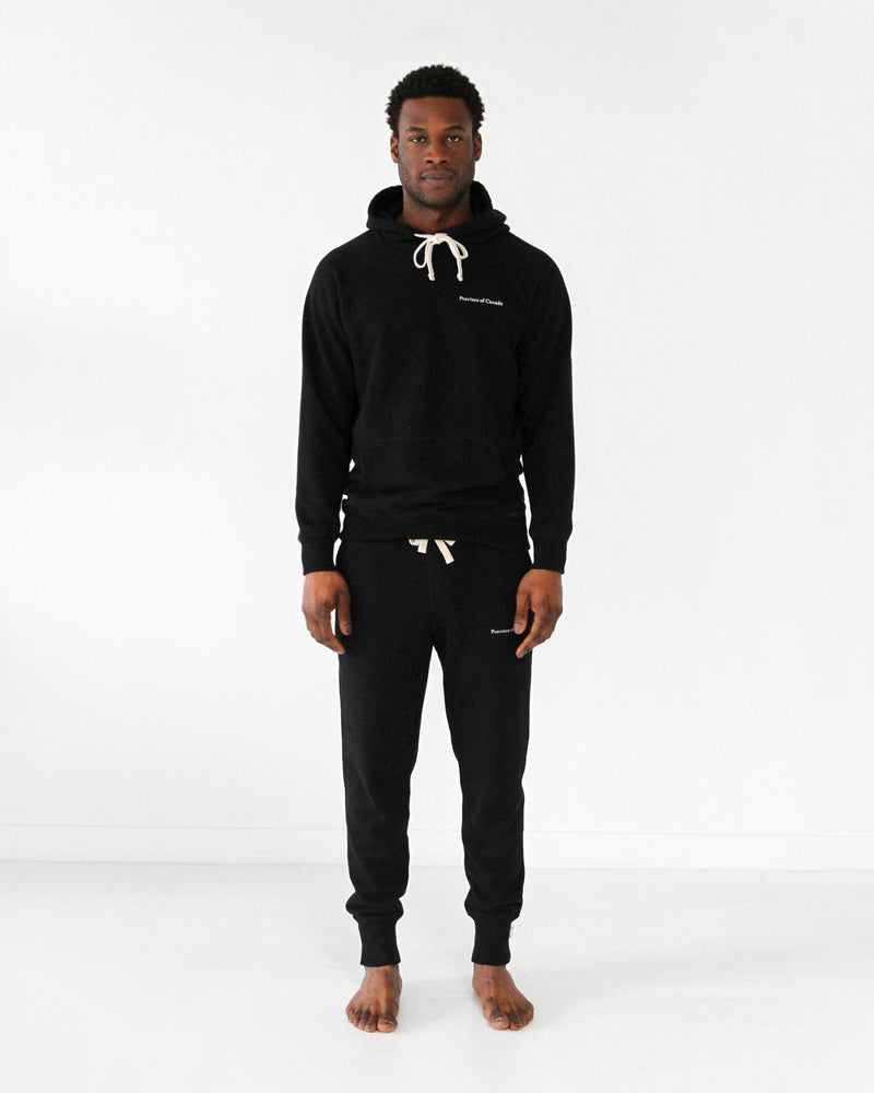 Charcoal Utility V-Neck Hoodie And Joggers Set