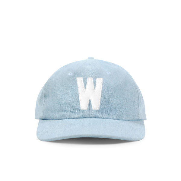 Made in Canada 100% Cotton Kids Letter W Baseball Hat Light Blue Denim - Province of Canada