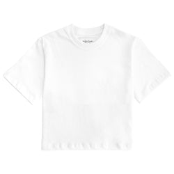 Monday Crop Top Tee White - Made in Canada - Province of Canada