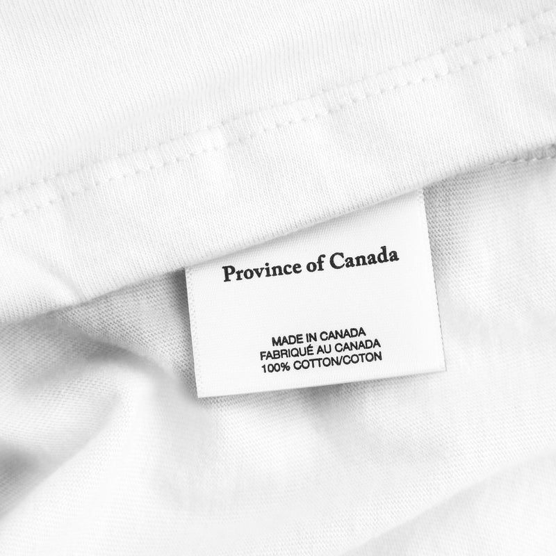 Made in Canada Monday Long Sleeve Crop Top White - Province of Canada