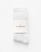 Province of Canada - Organic Cotton White Crew Everyday Sock - Made in Canada