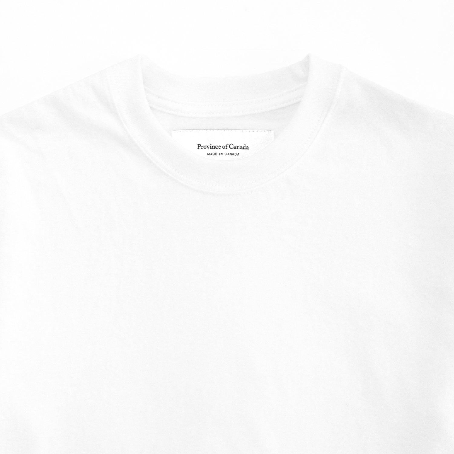 Made in Canada Organic Cotton Monday Long Sleeve Tee White - Unisex - Province of Canada