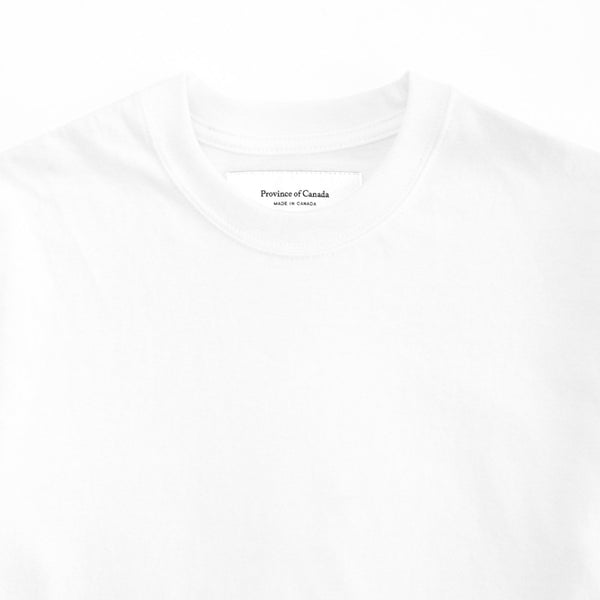 Made in Canada Organic Cotton Monday Long Sleeve Tee White - Unisex - Province of Canada