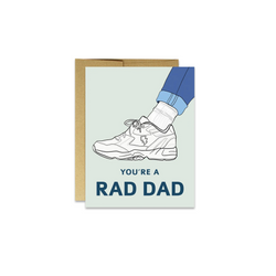 Rad Dad Retro Sneaker Father's Day Greeting Card - Made in Canada