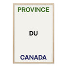 Province Du Canada Print - 24" x 36" 100% Cotton Fine Art Archival Paper Textured Matte Finish - Printed in Canada