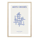 Mots Croises - 24" x 36" 100% Cotton Fine Art Archival Paper Textured Matte Finish - Printed in Canada