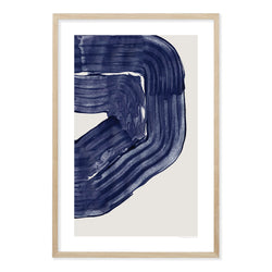 Blue Print I Print - 24" x 36" 100% Cotton Fine Art Archival Paper Textured Matte Finish - Printed in Canada